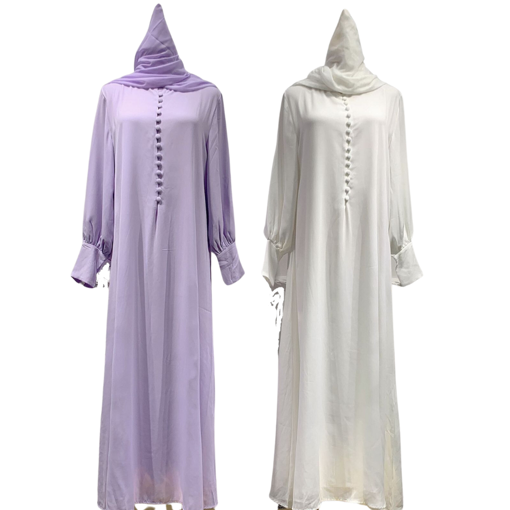 Chiffon Autumn Maxi Dress Abaya