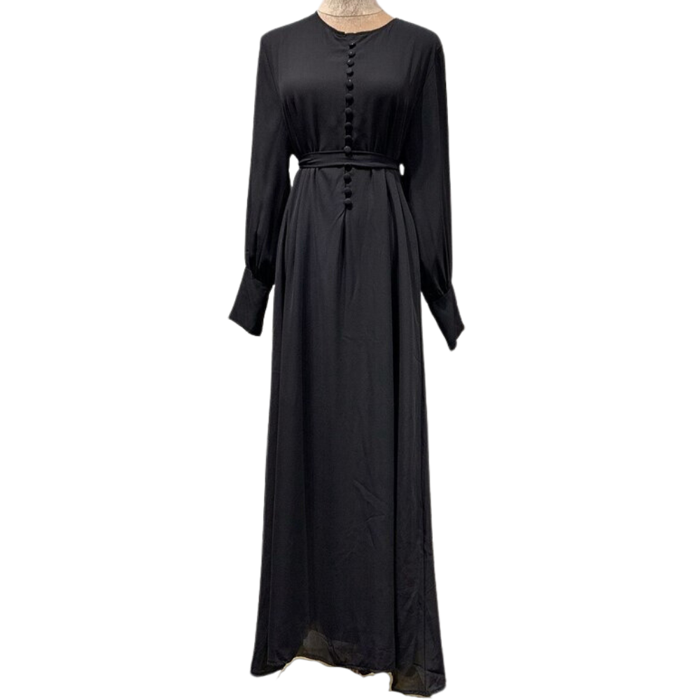 Chiffon Autumn Maxi Dress Abaya