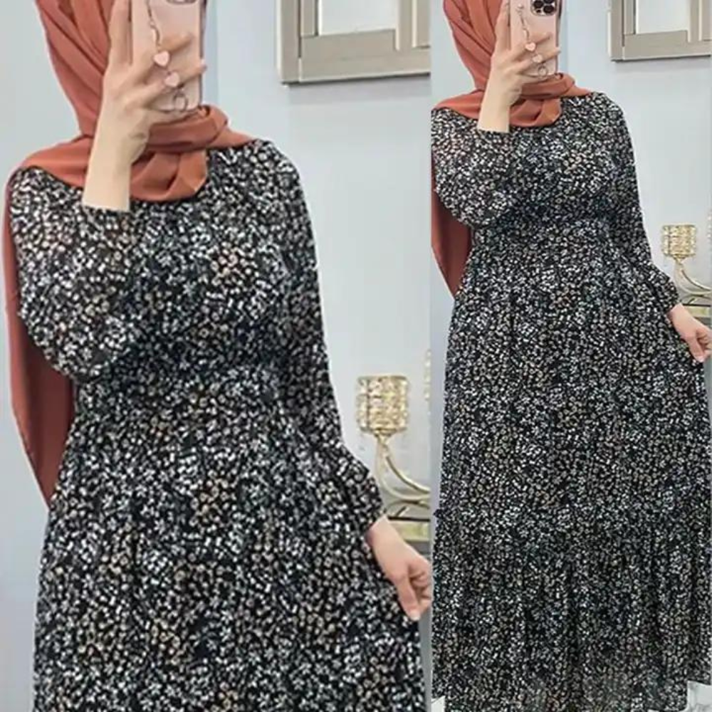 Floral Maxi Dress Abaya