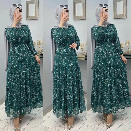 Floral Maxi Dress Abaya