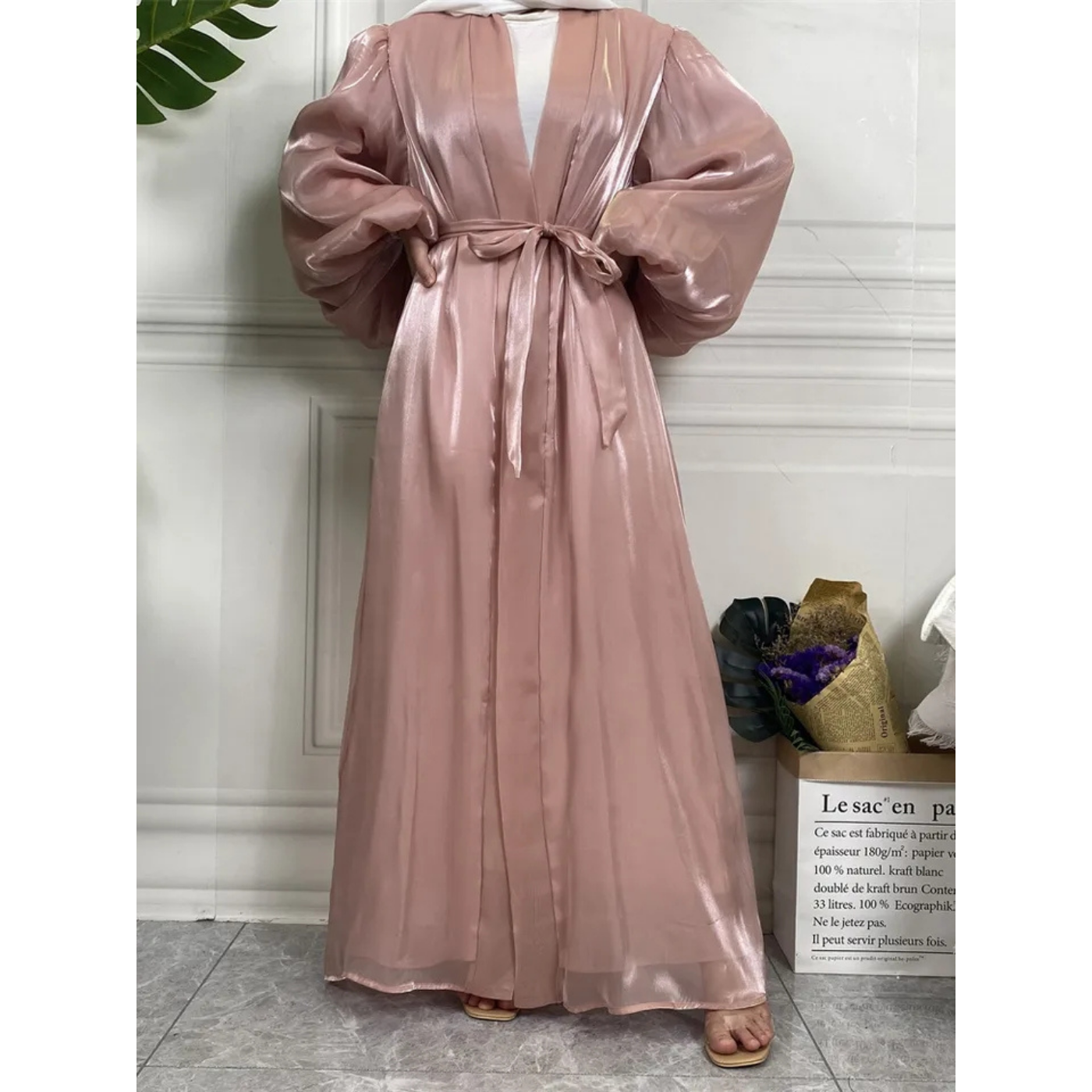 Puff Sleeves Elegant Casual Abaya