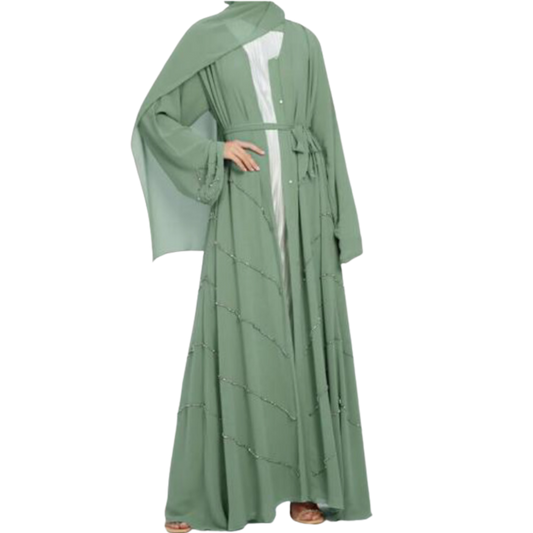 Hand made Diamond Beading Islamic Abaya