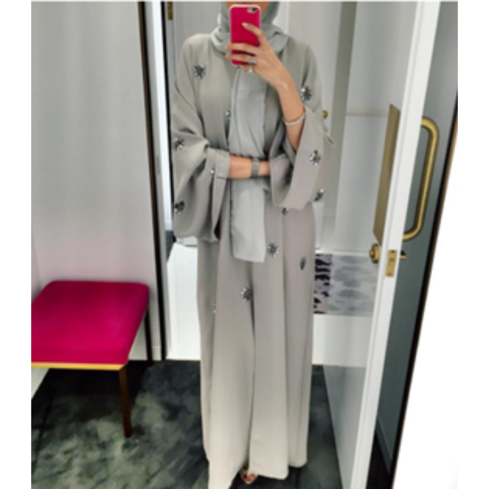 Hand-embroidered Muslim Islamic Cardigan Robes Dress