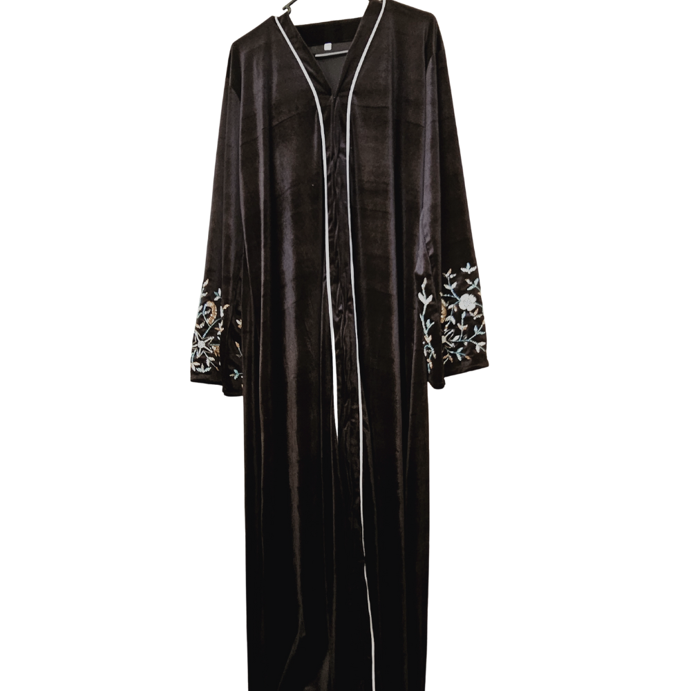 Arab Fashion Luxury Eid Black Coat Lulu Abayas