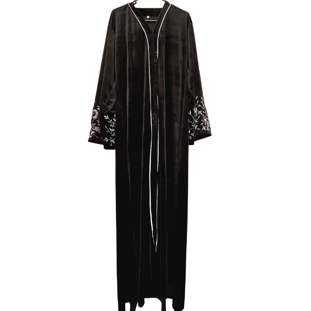 Arab Fashion Luxury Eid Black Coat Lulu Abayas