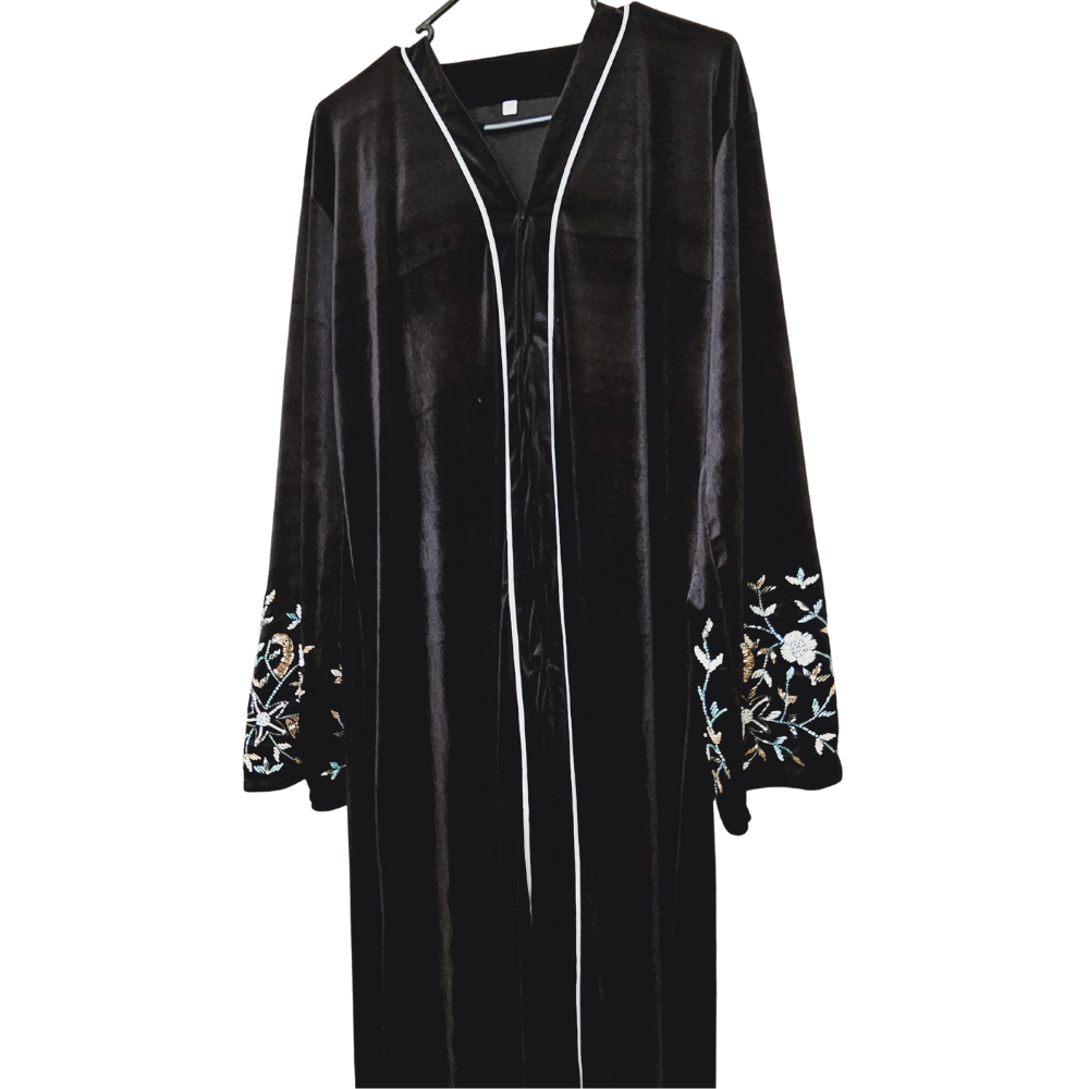 Arab Fashion Luxury Eid Black Coat Lulu Abayas