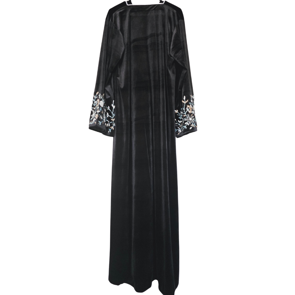 Arab Fashion Luxury Eid Black Coat Lulu Abayas