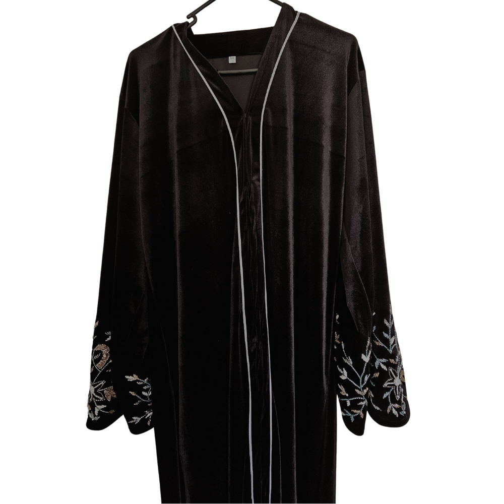 Arab Fashion Luxury Eid Black Coat Lulu Abayas