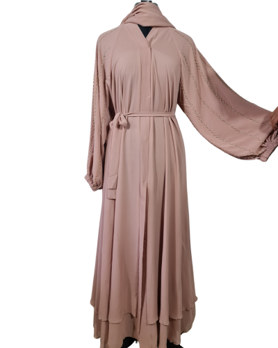 Double Layer Lace Abaya