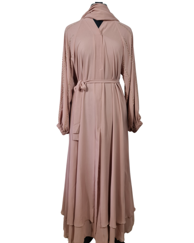 Double Layer Lace Abaya