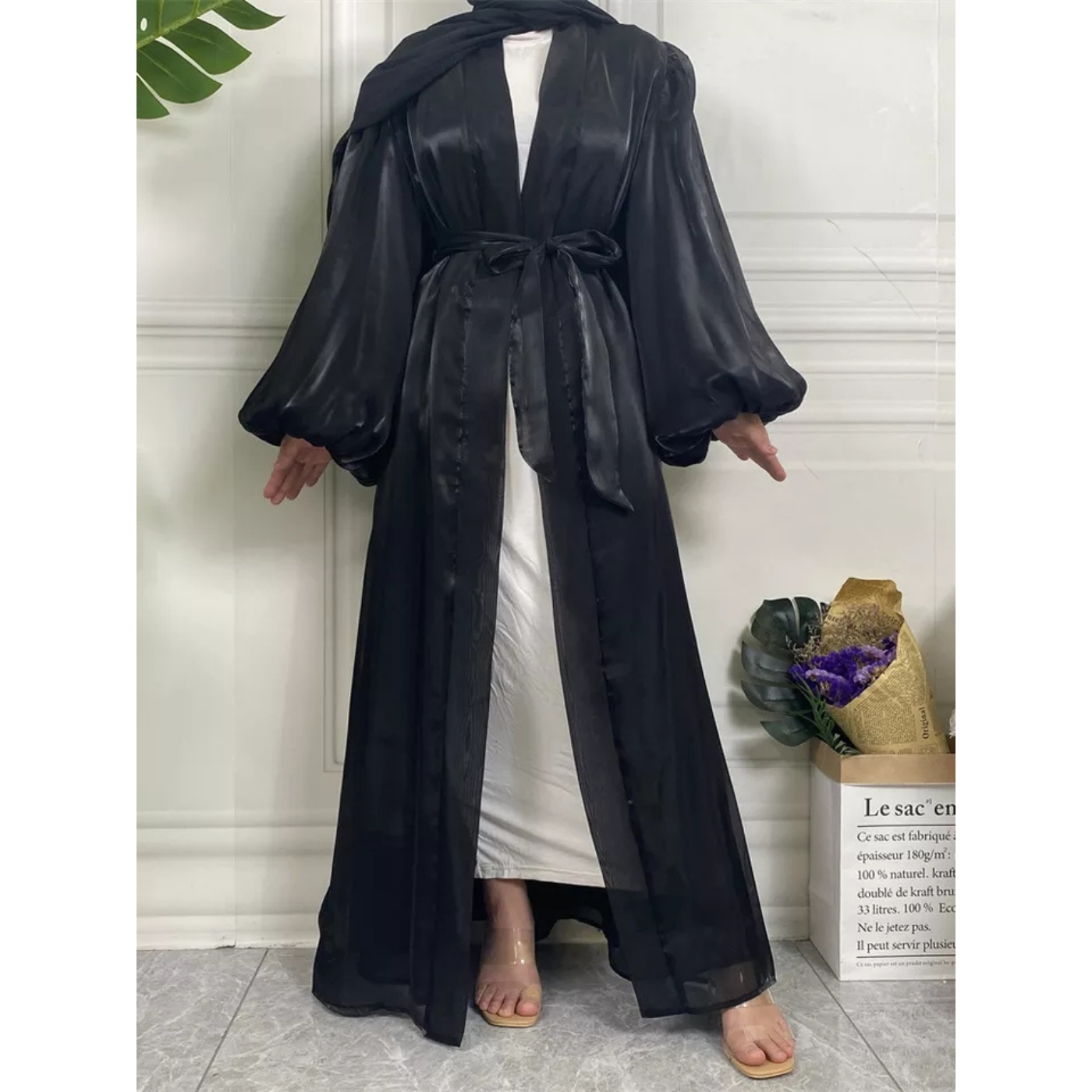 Puff Sleeves Elegant Casual Abaya