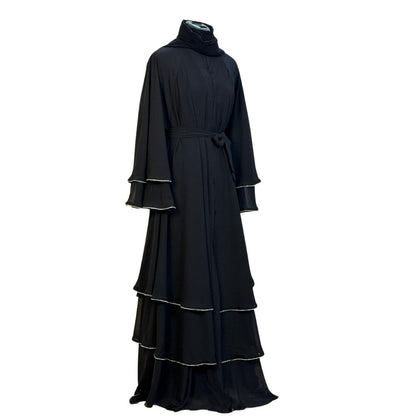 Three-Layer Chiffon Abaya