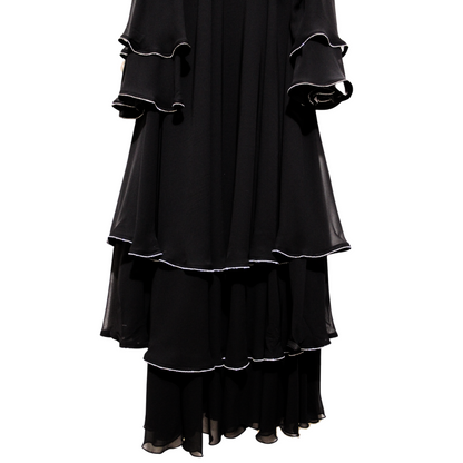 Three-Layer Chiffon Abaya