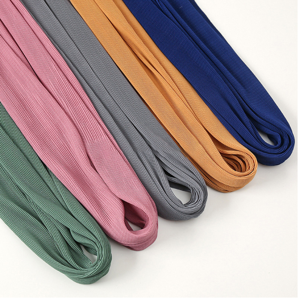 Pleated Chiffon Muslim Headscarf