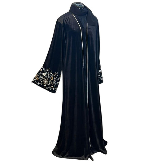 Arab Fashion Luxury Eid Black Coat Lulu Abayas